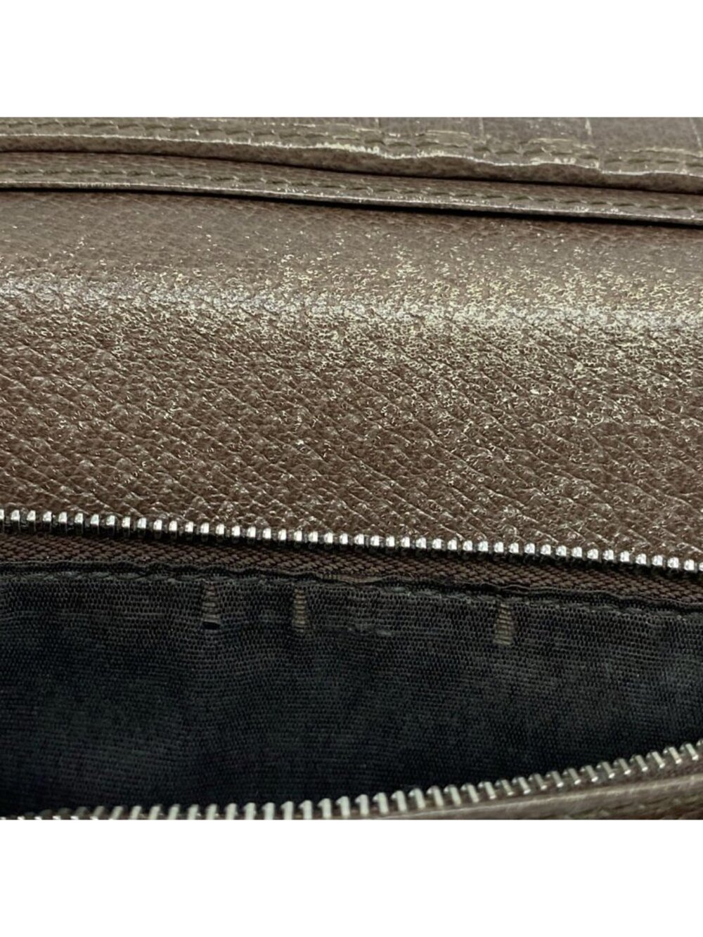 Gucci Wallet GG Supreme Tian Dark Brown Beige Multi - Picture 7 of 8